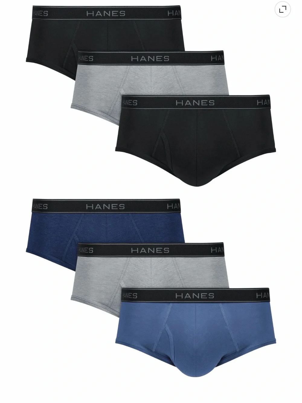 💜Hanes Men's Briefs 6-Pack, Cotton Stretch Underwear Size:Small(28-30)
